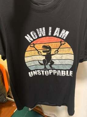 C0030 Now I Am Unstoppable T-Rex Graphic T-Shirt
